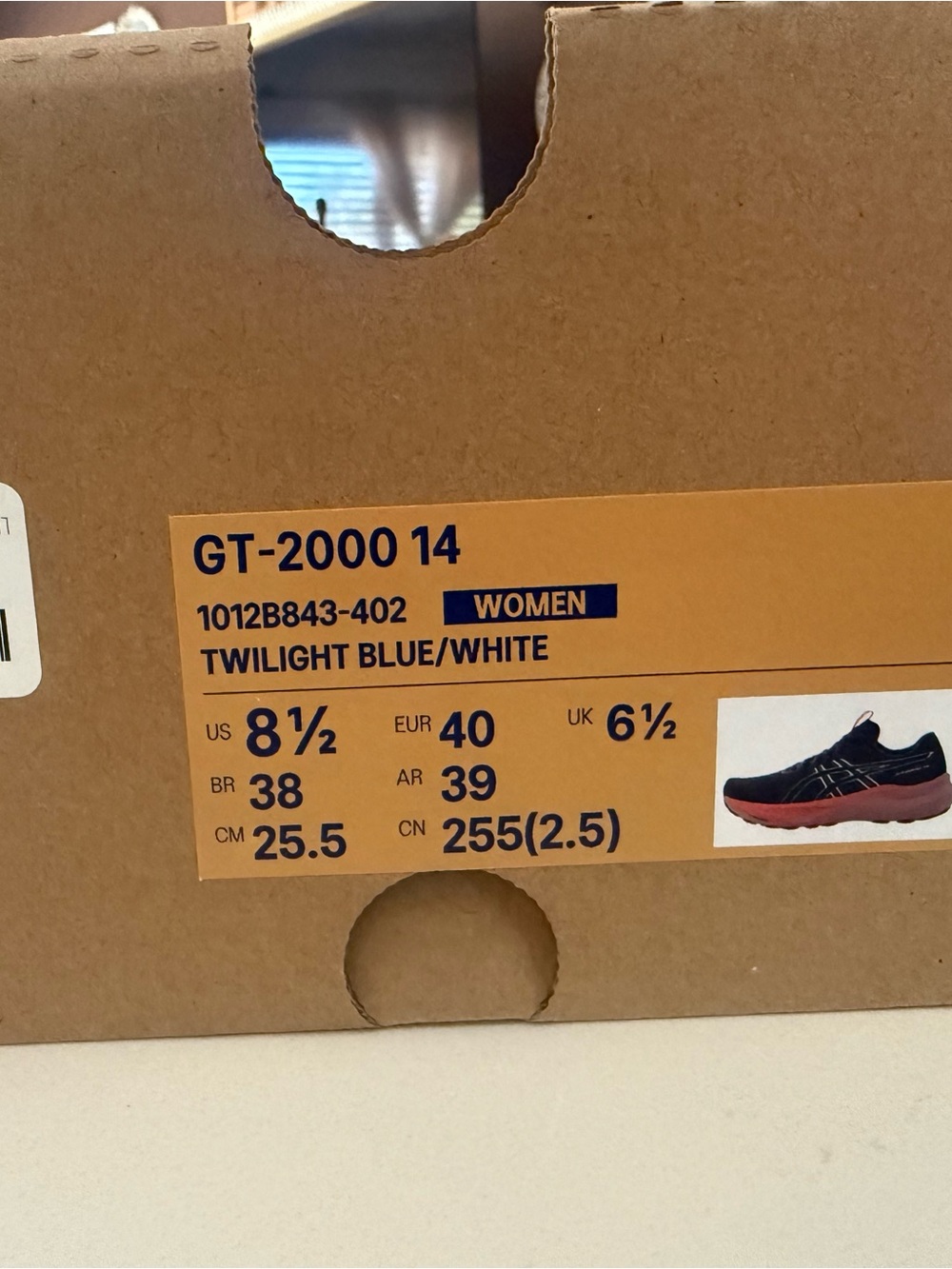ASICS Women's Navy and Pink Running Shoes - Picture 2 of 8